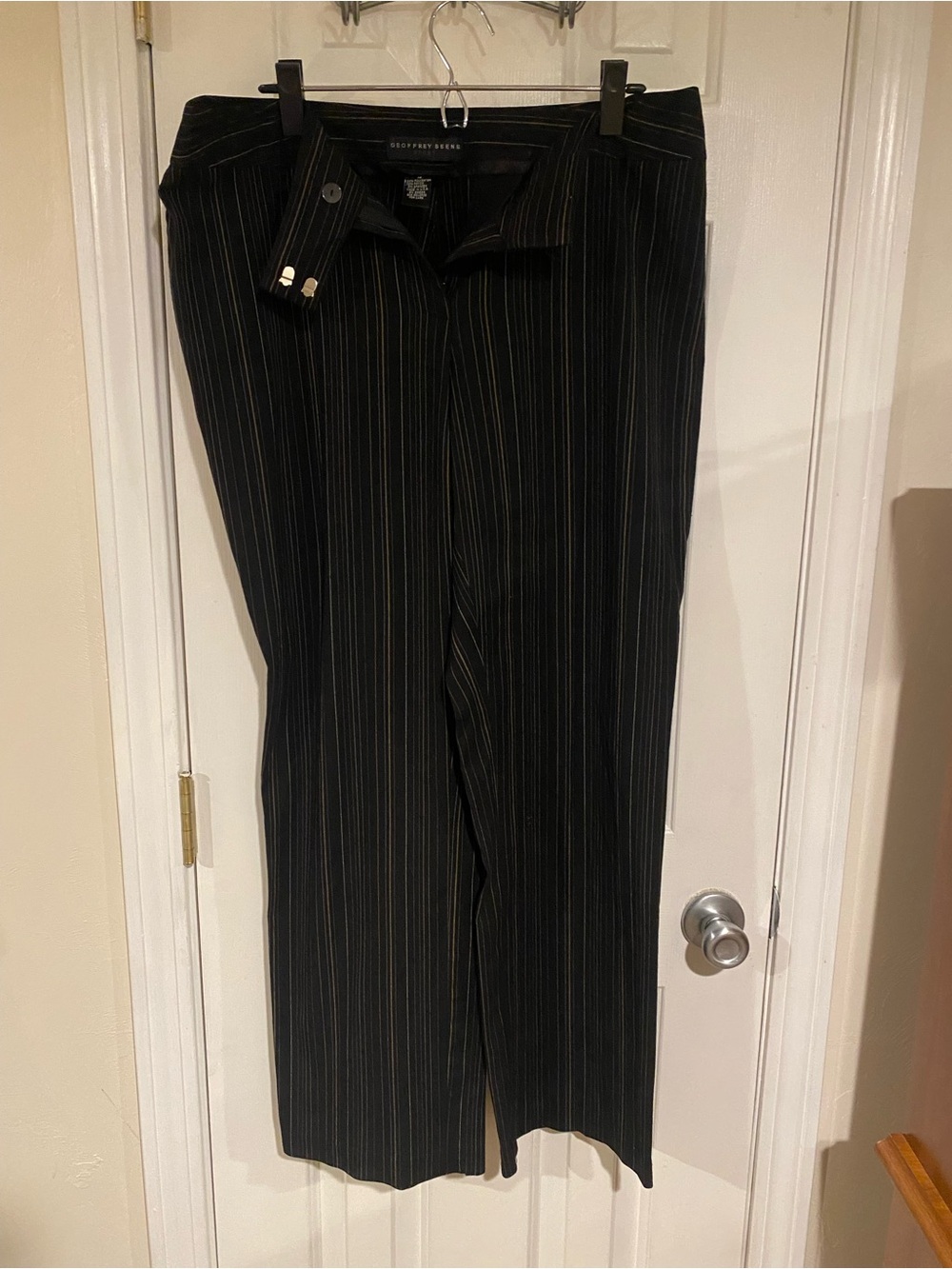 Geoffrey Beene Black Pinstripe Dress Pants